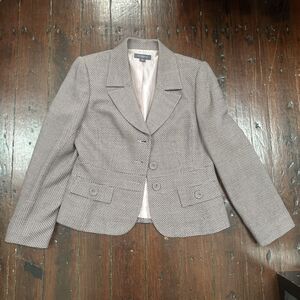 Liz ClaibornePink  Black Fully Lined Suit Jacket Size 10 Career Office Tailored